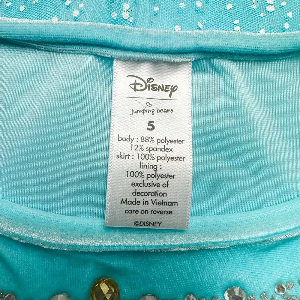 Disney x Jumping Beans Blue Velvet Tulle Skirt Frozen Elsa Formal Dress Size 5